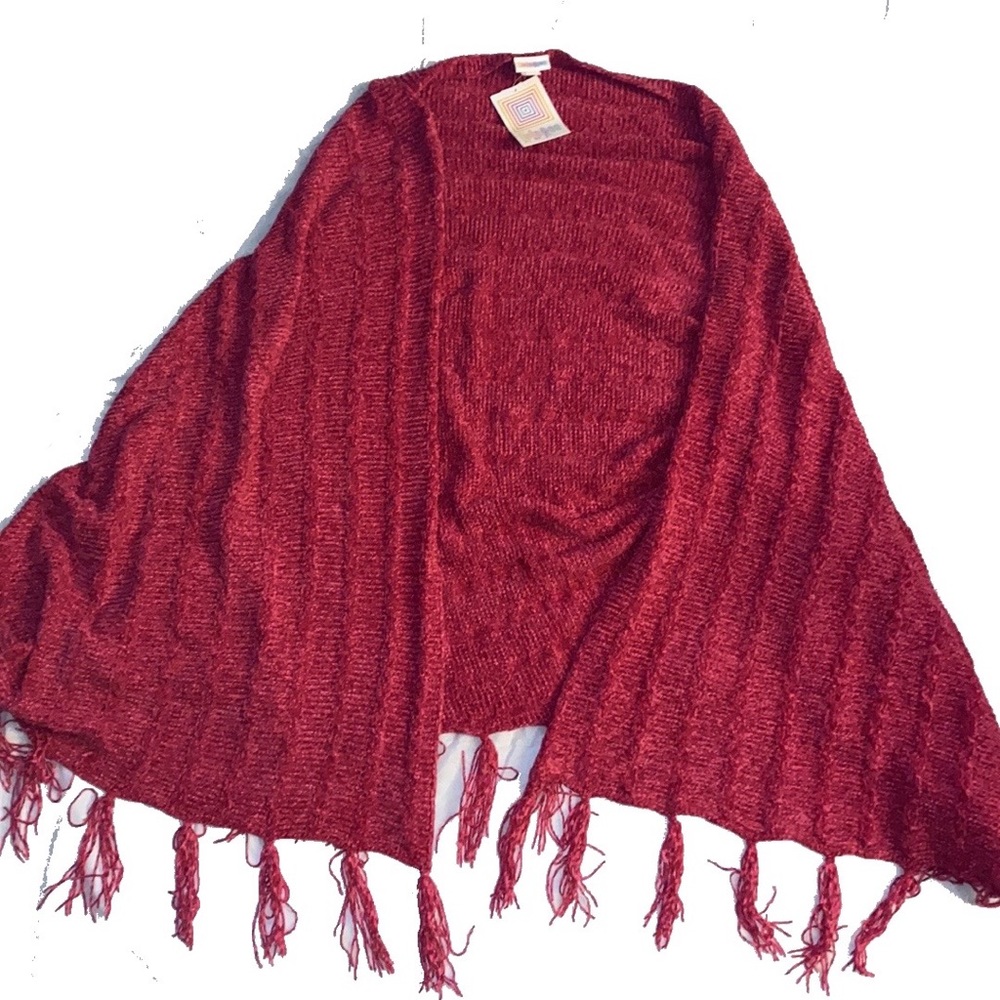 Unicorn NWT LuLaRoe Super Soft Pink Chenille Mimi Shawl Poncho Wrap Sweater OS